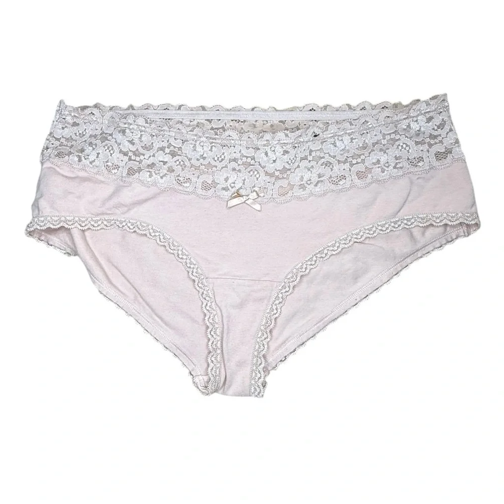 Torrid Cotton Mid-Rise Lace Trim Hipster Set of 3 Pair of Panties - Picture 6 of 8